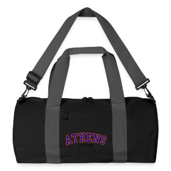 Athènes Est.1985 - Sac de sport recyclé - noir/gris graphite - Devant