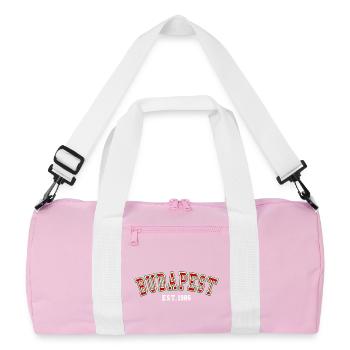 Budapest, gegründet 1986 - Recycelte Duffel Bag - Rosa/Weiß - Vorne