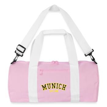 München, gegründet 1966 - Recycelte Duffel Bag - Rosa/Weiß - Vorne