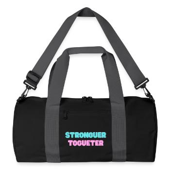 STRONGER_TOGUETER - Recycelte Duffel Bag - Schwarz/Graphitgrau - Vorne