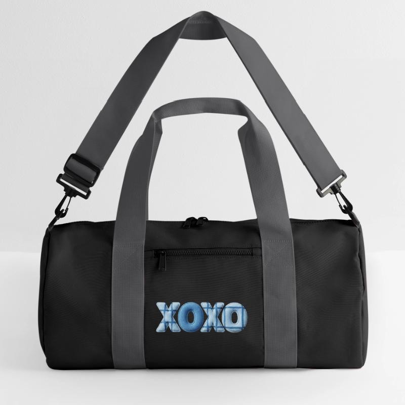 Look patchwork XOXO avec look tissu Sac de sport recyclé
