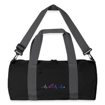 Bicycle Heart Gradient - Recycled Duffel Bag - black/graphite grey - Front