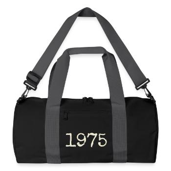 1975 Birthday Gift - Awesome since 1975 - Recycled Duffel Bag - black/graphite grey - Front