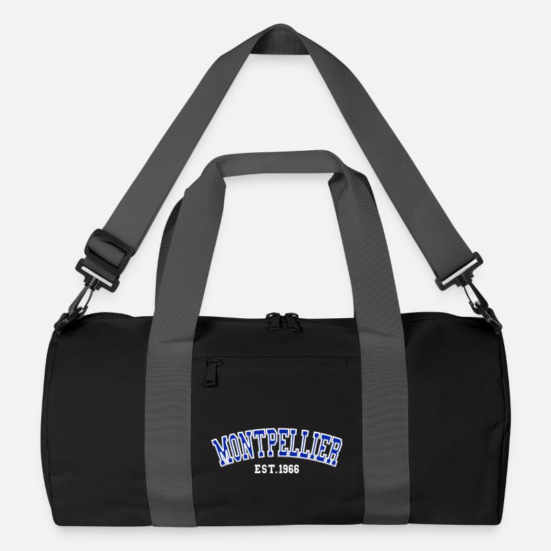 Montpellier gegründet 1966 - Recycelte Duffel Bag - Schwarz/Graphitgrau