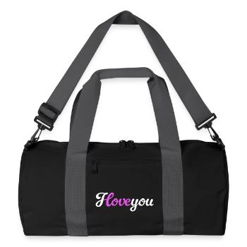 I love you Love Love Declaration Love Wedding - Recycled Duffel Bag - black/graphite grey - Front