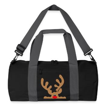 Elch - Recycelte Duffel Bag - Schwarz/Graphitgrau - Vorne