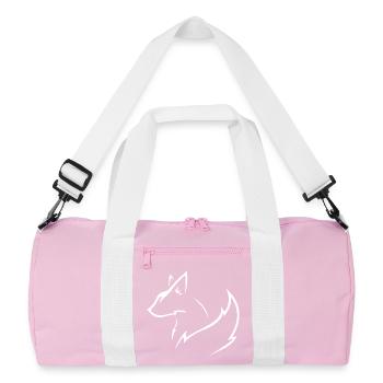 white fox - Recycled Duffel Bag - pink/white - Front