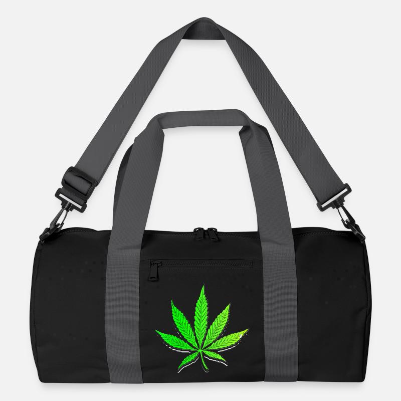 Cannabis weed Cannabisblatt stoned stoner kiffer Recycelte Duffel Bag
