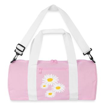 Blume Gänseblümchen - Recycelte Duffel Bag - Rosa/Weiß - Vorne