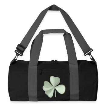 Kleeblatt pastell - Recycelte Duffel Bag - Schwarz/Graphitgrau - Vorne
