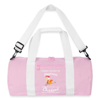 J’adore les poulets - Sac de sport recyclé - rose/blanc - Devant