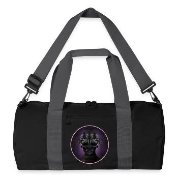 Fantasy Portrait of an Extraterrestrial Being - Recycled Duffel Bag - black/graphite grey - Front