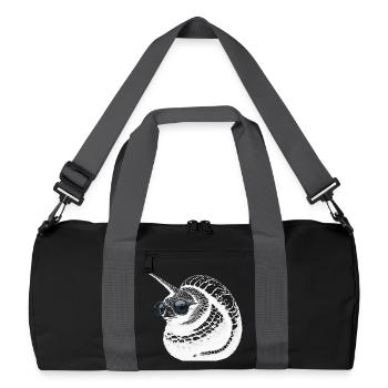 Cool unicorn snail - Recycled Duffel Bag - black/graphite grey - Front