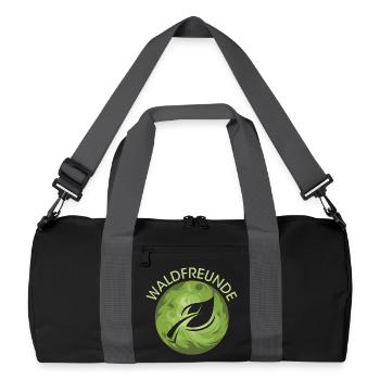 Waldfreunde Blatt Natur Naturschutz Waldschutz - Recycelte Duffel Bag - Schwarz/Graphitgrau - Vorne