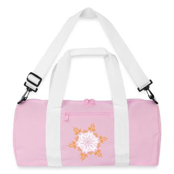 Noël cristal de neige icône flocon de neige icône logo - Sac de sport recyclé - rose/blanc - Devant