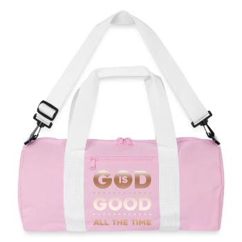 God is Good all the Time - Recycled Duffel Bag - pink/white - Front