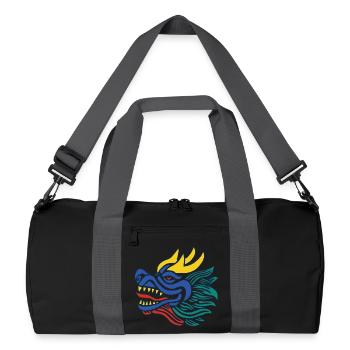 Le sourire du dragon - Sac de sport recyclé - noir/gris graphite - Devant