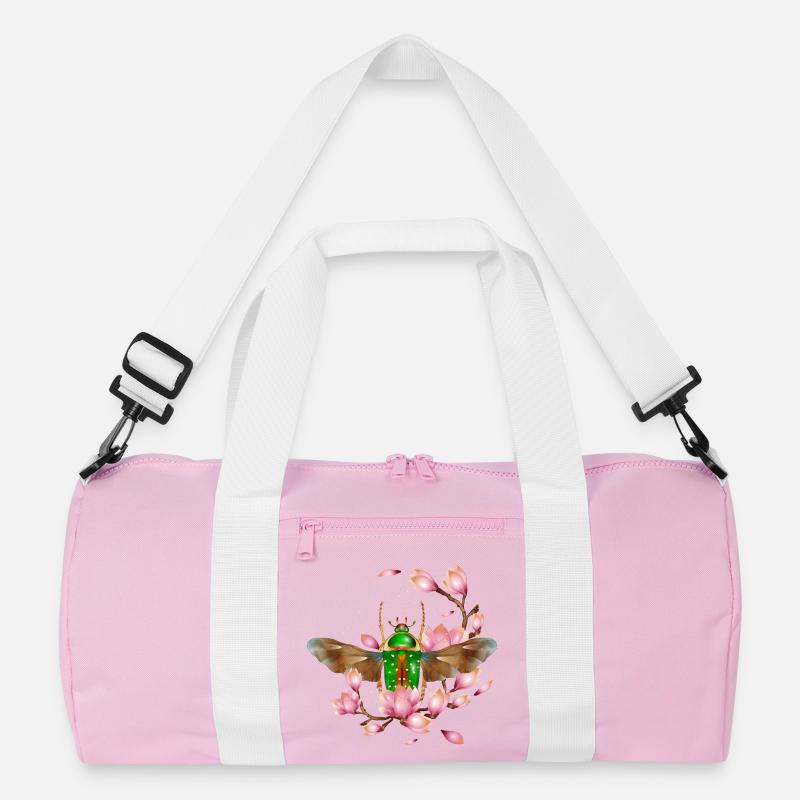 Stephanorrhina guttata Käferart mit Magnolie Recycelte Duffel Bag