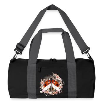 coccinelle rayonnante enchanteresse avec des fleurs - Sac de sport recyclé - noir/gris graphite - Devant