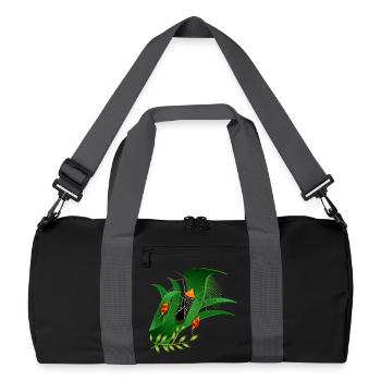 Anisoscelis alipes punaise des feuilles et feuilles vertes - Sac de sport recyclé - noir/gris graphite - Devant