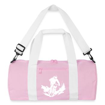 Mountain bikers - Recycled Duffel Bag - pink/white - Front