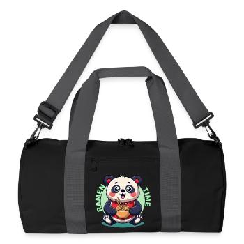 Ramen Panda Time - Recycled Duffel Bag - black/graphite grey - Front