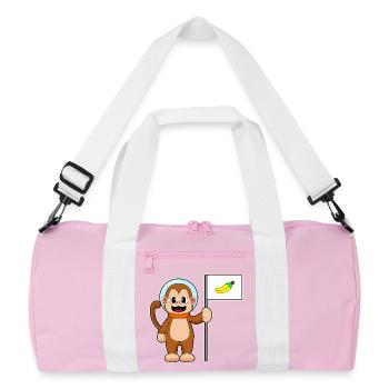 Espace des astronautes singes - Sac de sport recyclé - rose/blanc - Devant
