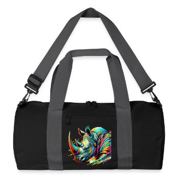 Rhinocéros - Sac de sport recyclé - noir/gris graphite - Devant