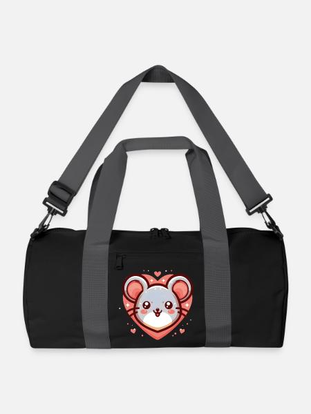 Mouse Heart - Recycled Duffel Bag - black/graphite grey