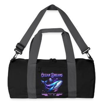 Ocean Dreams Galaktischer Wal - Recycelte Duffel Bag - Schwarz/Graphitgrau - Vorne