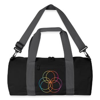 Yoga Meditation Kreis Regenbogen farbenfroh Yogi - Recycelte Duffel Bag - Schwarz/Graphitgrau - Vorne