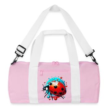 Marienkäfer - Recycelte Duffel Bag - Rosa/Weiß - Vorne