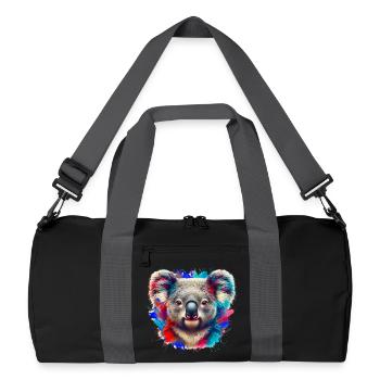 Koala - Recycelte Duffel Bag - Schwarz/Graphitgrau - Vorne