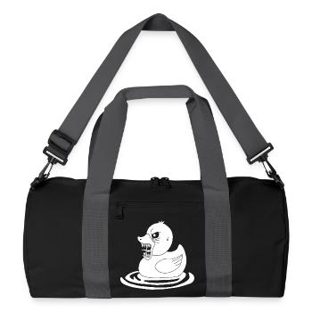 White Demonic Duck - Recycled Duffel Bag - black/graphite grey - Front