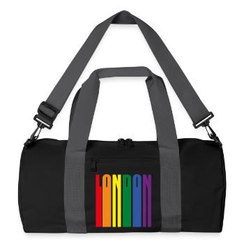 London Rainbow Pride LQBT - Recycled Duffel Bag - black/graphite grey - Front
