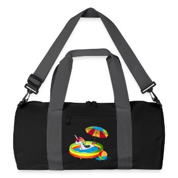 Summer unicorn in the paddling pool - Recycled Duffel Bag - black/graphite grey - Front