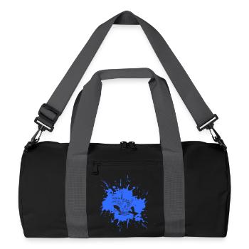 Bridge in a Splash > Vectorgraphic - Recycelte Duffel Bag - Schwarz/Graphitgrau - Vorne