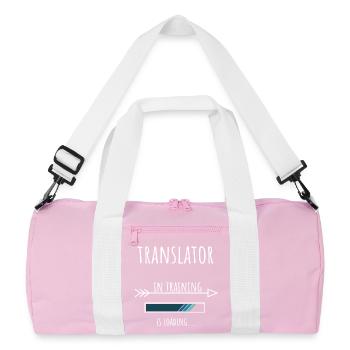 Translator Gift Profession Education - Recycled Duffel Bag - pink/white - Front