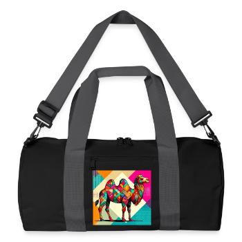 Kamel - Recycelte Duffel Bag - Schwarz/Graphitgrau - Vorne