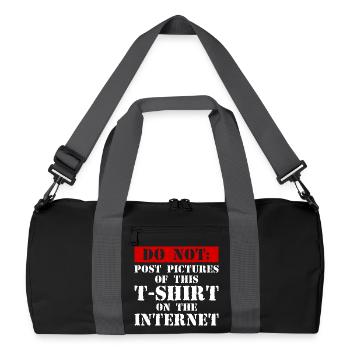 Ne pas Internet – Nerd, médias sociaux et plaisir geek - Sac de sport recyclé - noir/gris graphite - Devant