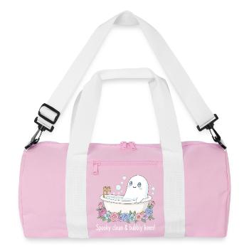 Doux fantôme - Sac de sport recyclé - rose/blanc - Devant