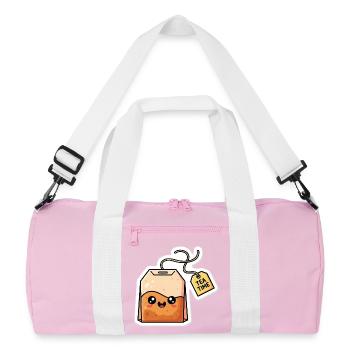 Kawaii Tea Bags Tea Time - Recycled Duffel Bag - pink/white - Front