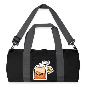 Kawaii Tea Bags Tea Time - Recycled Duffel Bag - black/graphite grey - Front