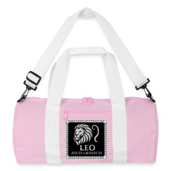 Signe du zodiaque Lion - Sac de sport recyclé - rose/blanc - Devant