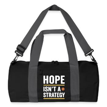 L’espoir n’est pas une stratégie, un dicton motivant - Sac de sport recyclé - noir/gris graphite - Devant