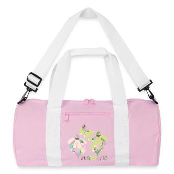 Couleur Nature - Floraison - Sac de sport recyclé - rose/blanc - Devant