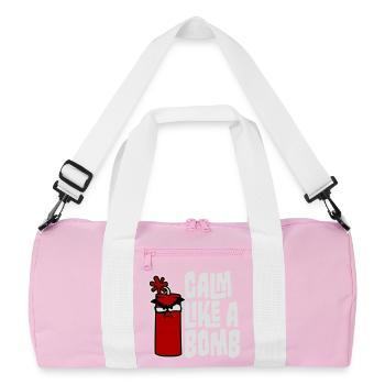 Calme comme une bombe Paradoxe Ironie Humour Blague explosive - Sac de sport recyclé - rose/blanc - Devant