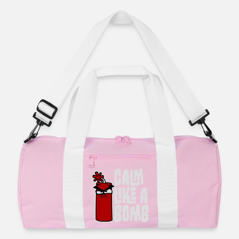 Calm Like Bomb Paradox Ironie Humor Explosiv Witz Recycelte Duffel Bag