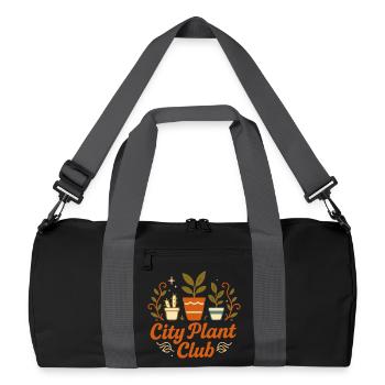 City Plant Club - Recycelte Duffel Bag - Schwarz/Graphitgrau - Vorne