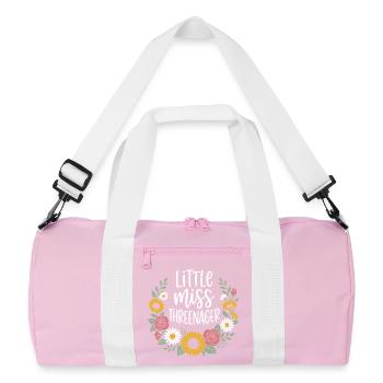 Threenager 3rd Birthday 3 Years Girls - Recycled Duffel Bag - pink/white - Front